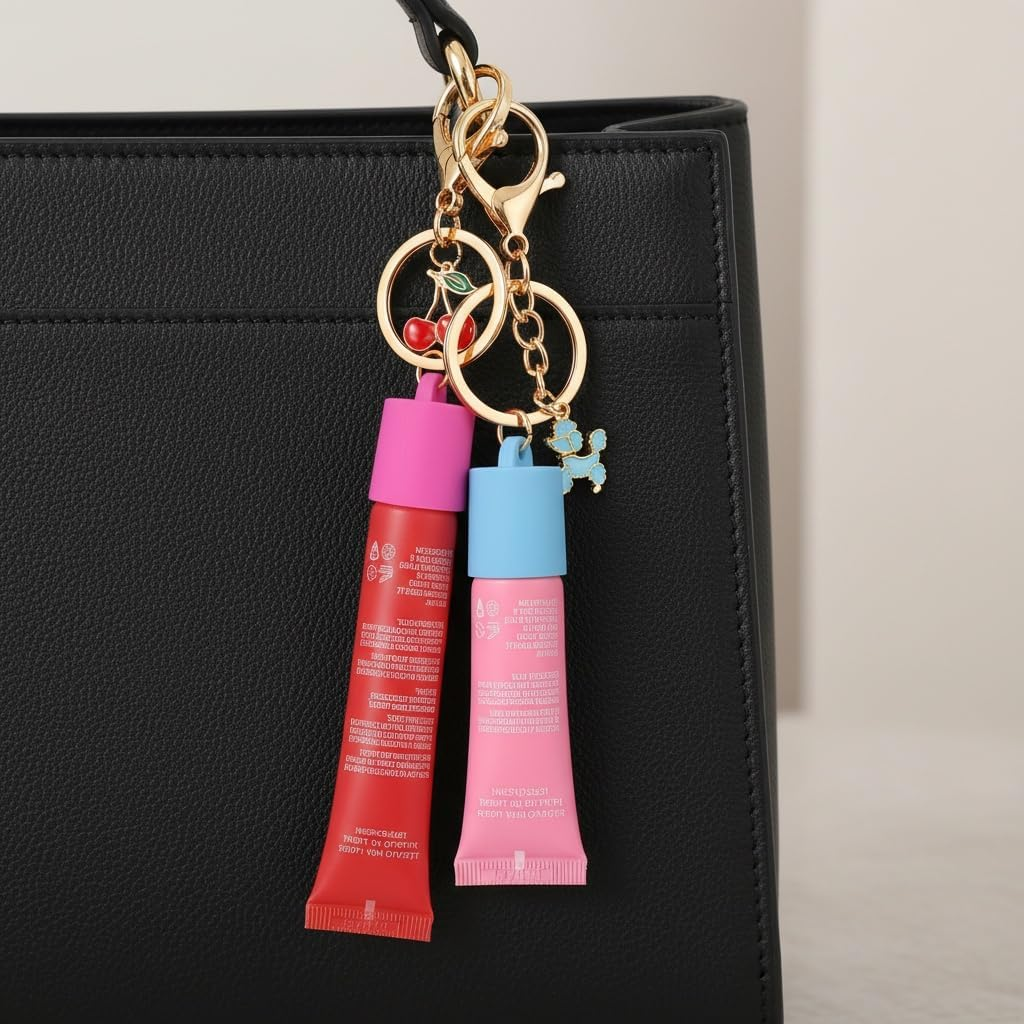 Lip Balm Cap Keychain Replacement (Compatible with Multiple 0.35-0.5Oz Tubes)- SZTTY image number 3