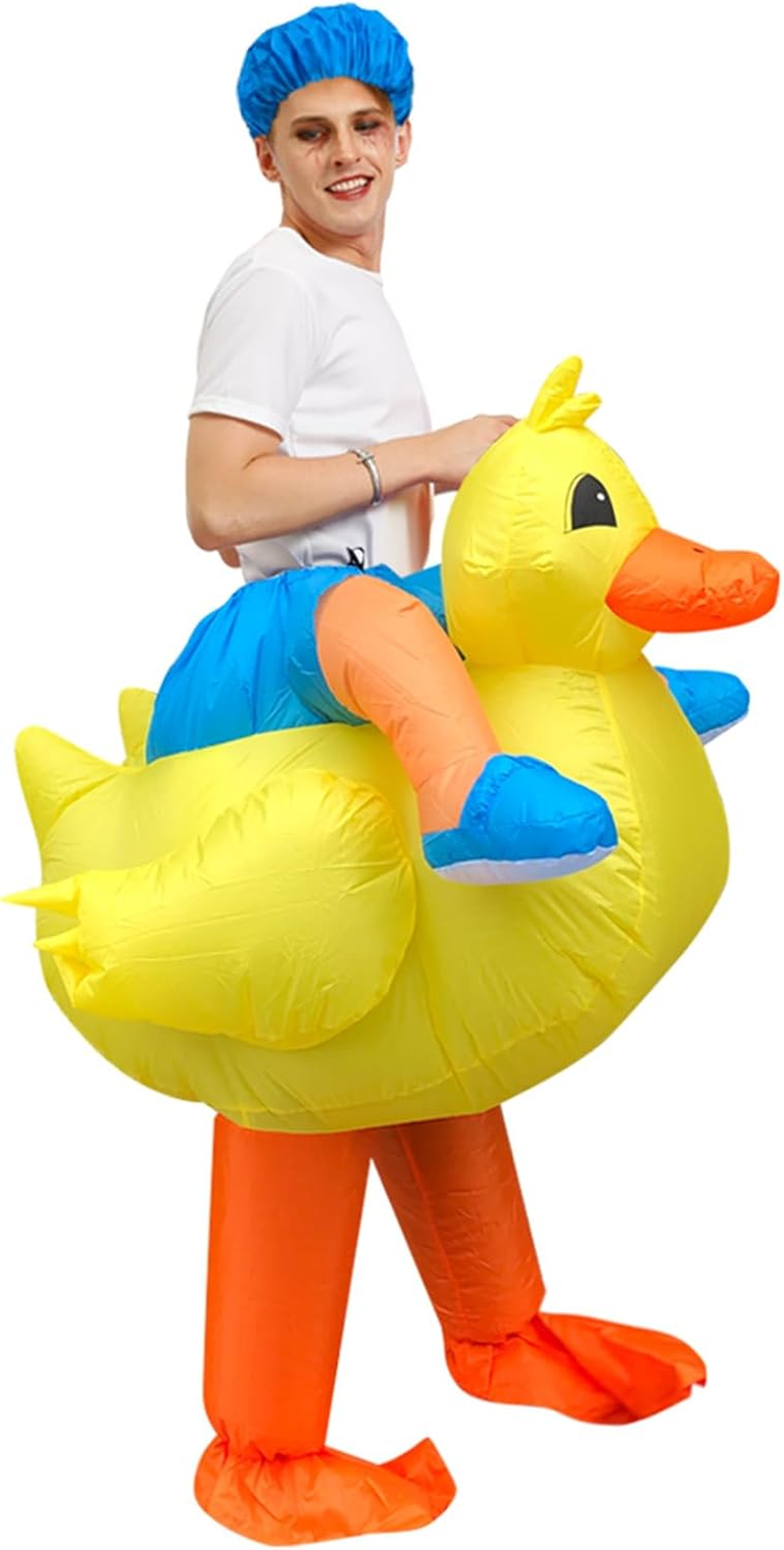 Inflatable Duck Costume Adult Ride on Duck Costume Halloween Party Suit image number 3