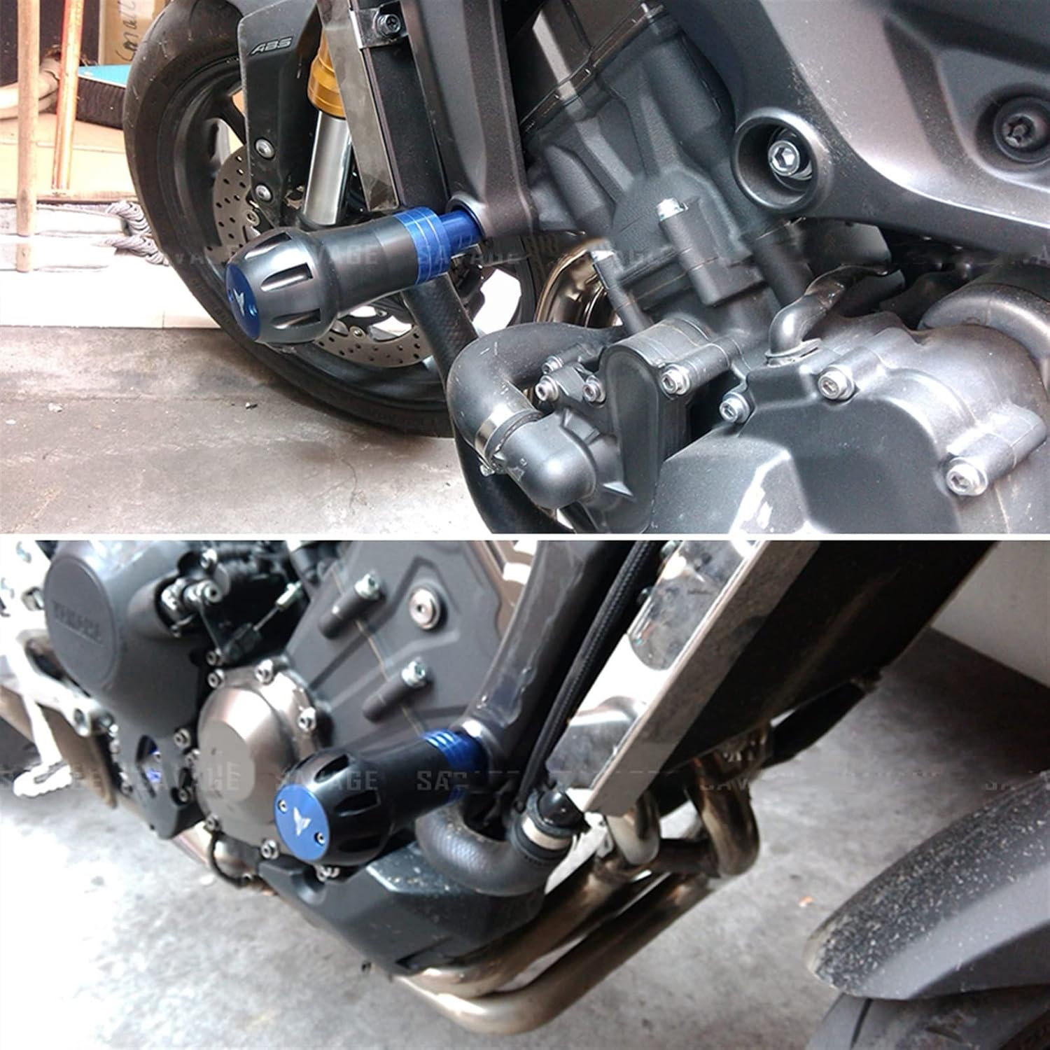 Motorbike Frame Sliders for Y┐AMAHA MT09 2015-2018 MT 09 Tracer Accessories FZ-09 FZ09 FJ-09 Motorcycle Crash Protector Falling Protection Frame Sliders (Color : Blue) image number 6