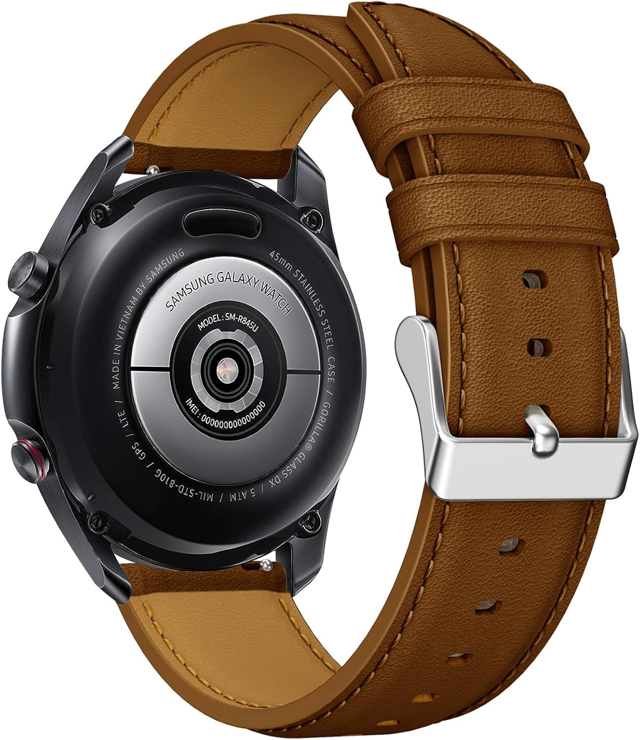 Hatolove Strap Compatible with Huawei Watch Gt3/Huawei Watch GT2/GT 2E Strap 46 Mm/Huawei Watch GT2 Pro/Gt/Classic/Sport Active, 22 Mm Leather Replacement Strap for Huawei Watch 3/3 Pro/4/4Pro 46 Mm image number 2