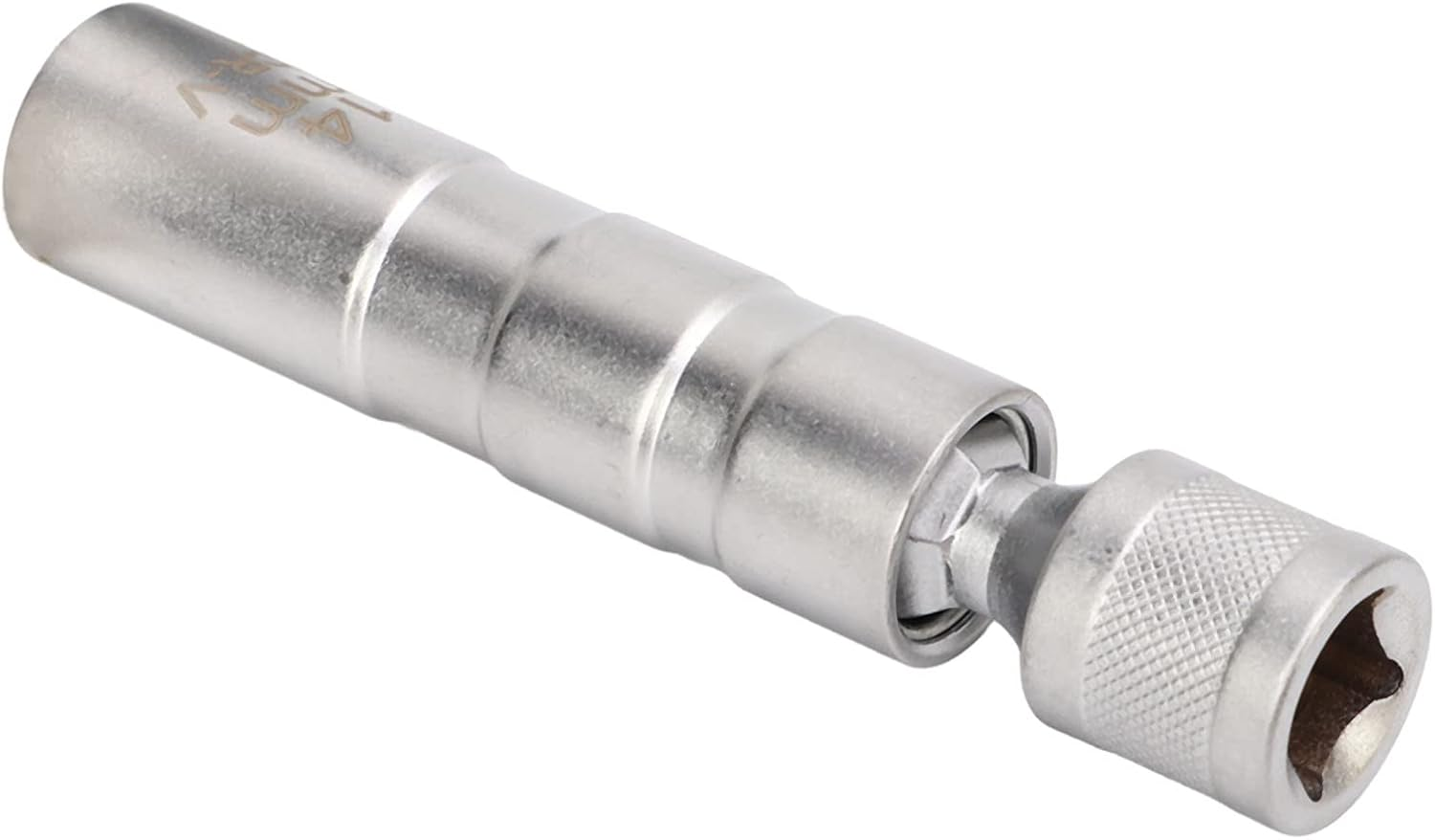 Magnetic Swivel Spark Plug Socket, Chrome Vanadium Alloy Steel 3/8In Drive Wobble Spark Plug Sleeve 14Mm Base for Car image number 5