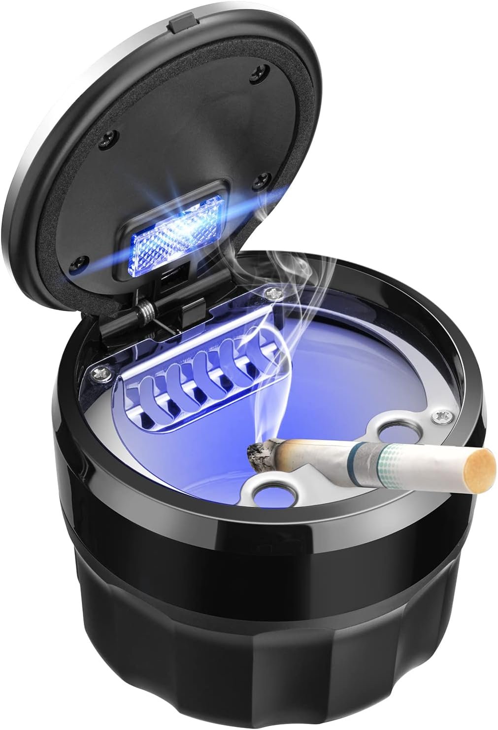 Car Mini Ashtray with Lid Easy Clean up Detachable Auto Ashtray for Most Car Cup Holder Home Office