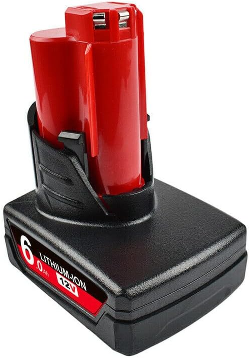 Tavice 6.0Ah Battery Compatible for Milwaukee M12 Tools | 48-11-2440 48-11-2412 48-11-2402 Lithium Ion Battery for Milwaukee M12 Xc REDLITHIUM 48-11-2430 & More 12 Volt Cordless Tools image number 2