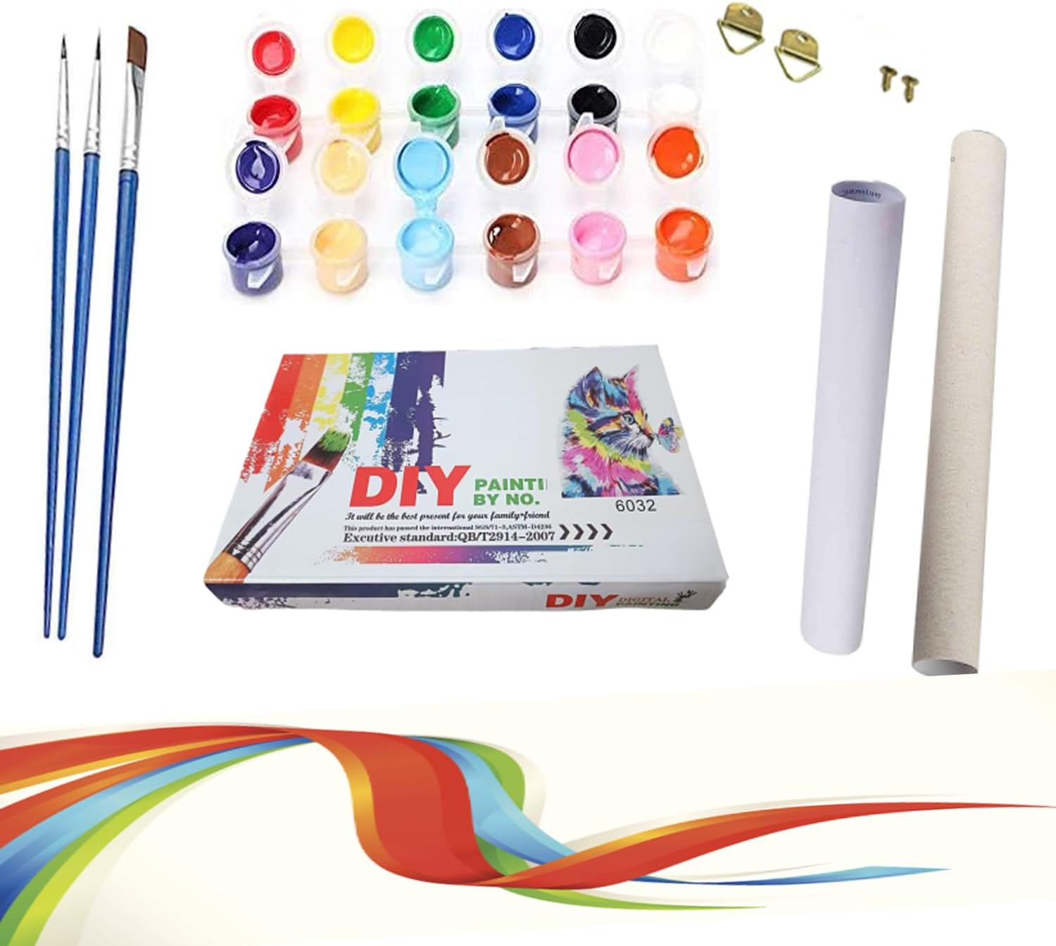 HAPPINNO Paint by Numbers Kit，Paint by Numbers for Adults， DIY Acrylic Painting Set for Adults & Kids, Easy Beginner Art, Home Wall Decor & Unique Gift, 16"X 20" Colorful Pond View (No Frame)