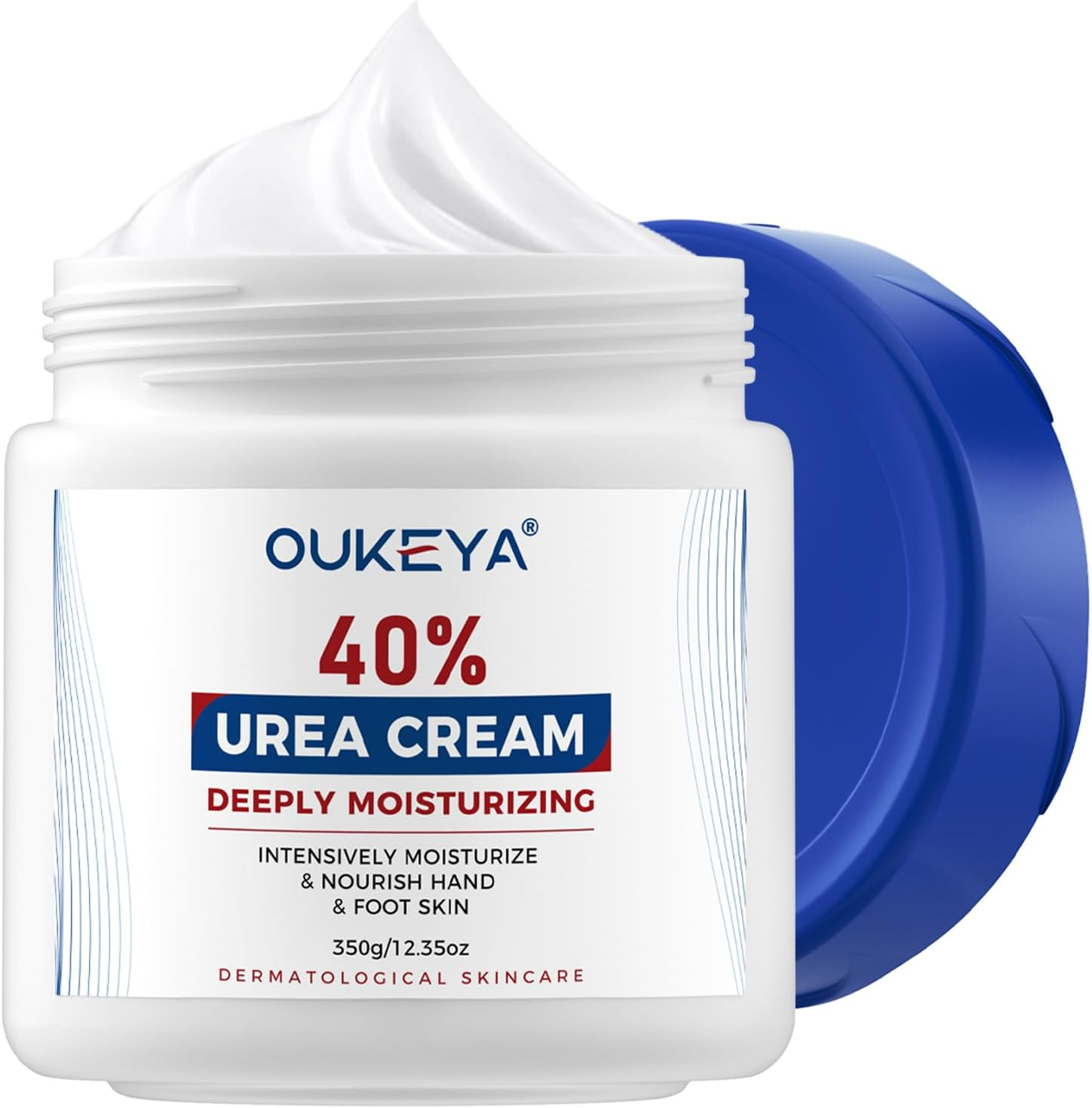 OUKEYA 40% Urea Cream, Foot & Hand Cream with Foot File, Maximum Strength Moisturising Lotion for Dry Cracked Skin, Softening Care for Feet, Heels & Hands, Intensive Hydration, 150G image number 3