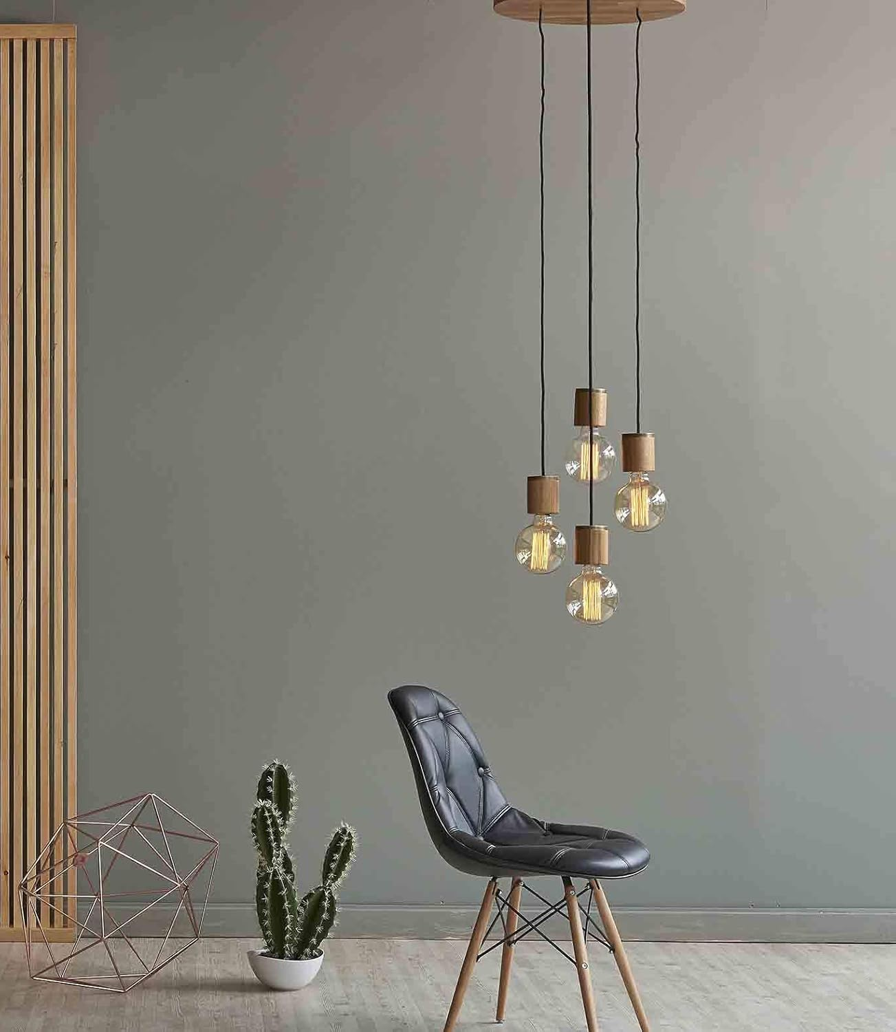 William & Watson Edison Vintage Large Globe Squirrel Cage Dimmable Light Bulb, 40W Amber Old Fashioned Retro E27 Screw Fitting Lamp (Globe Large (G95)) image number 1