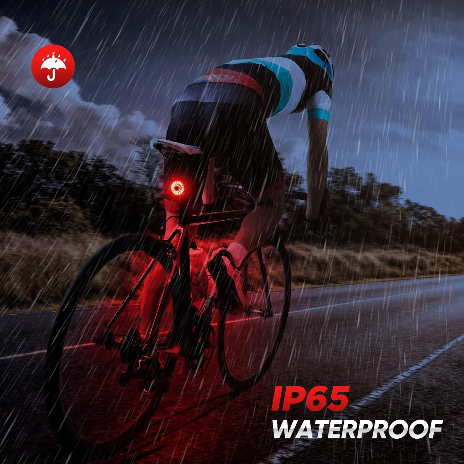 Rear Bike Light 30 Hours Autonomy - Aluminum Casing, Lightweight 28G, Waterproof IP65, USB-C Rechargeable, Quick Mount On/Off, DON PEREGRINO M3 image number 2