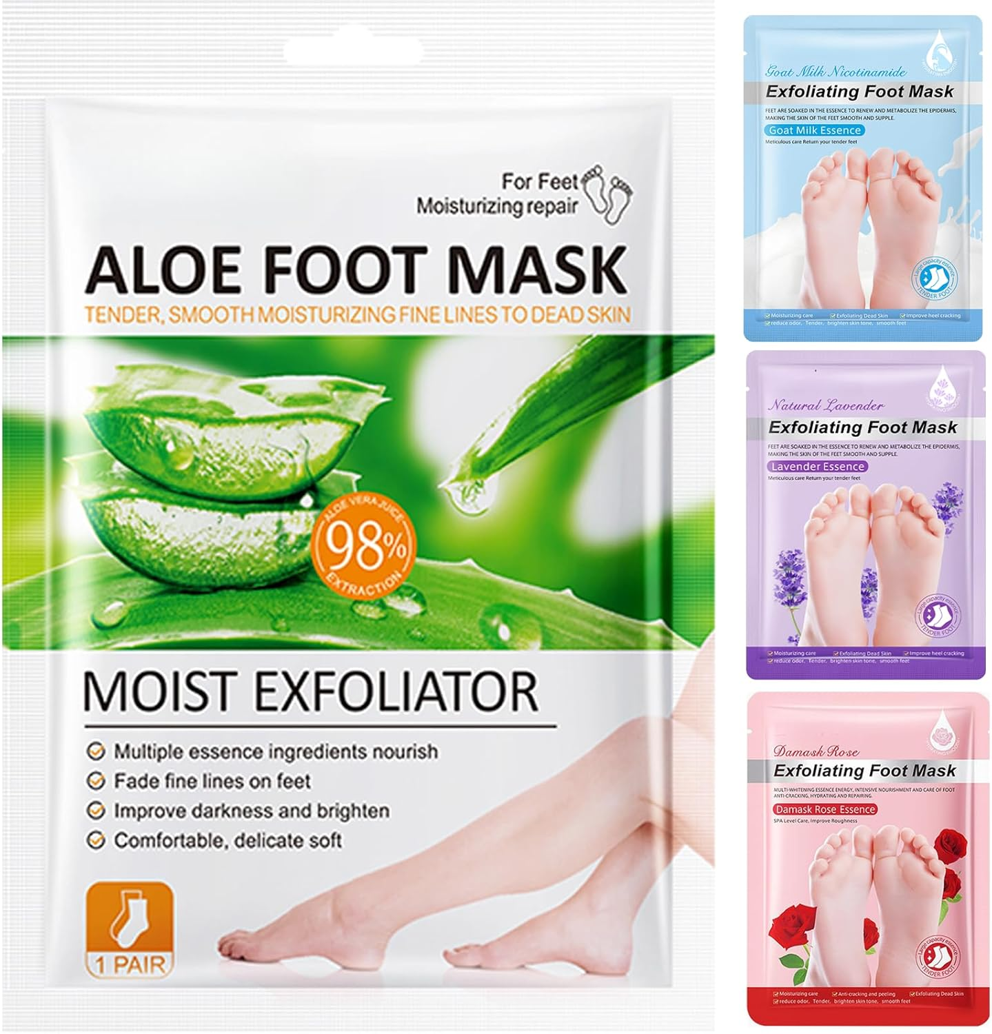 Hydrating Hand & Foot Mask Set | Ultra-Long Moisturizing Overnight Hand Mask + Foot Mask | Deep Repair for Cracked, Rough Skin | Suitable for Dry/Sensitive Skin