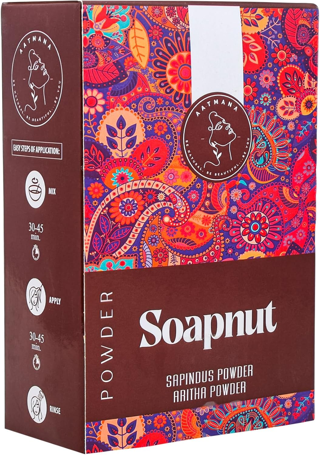 Soapnut Powder | Reetha | Aritha Powder for Natural Hair Care | Ayurvedic Hair Cleansing Conditioner |For Men & Women 100G