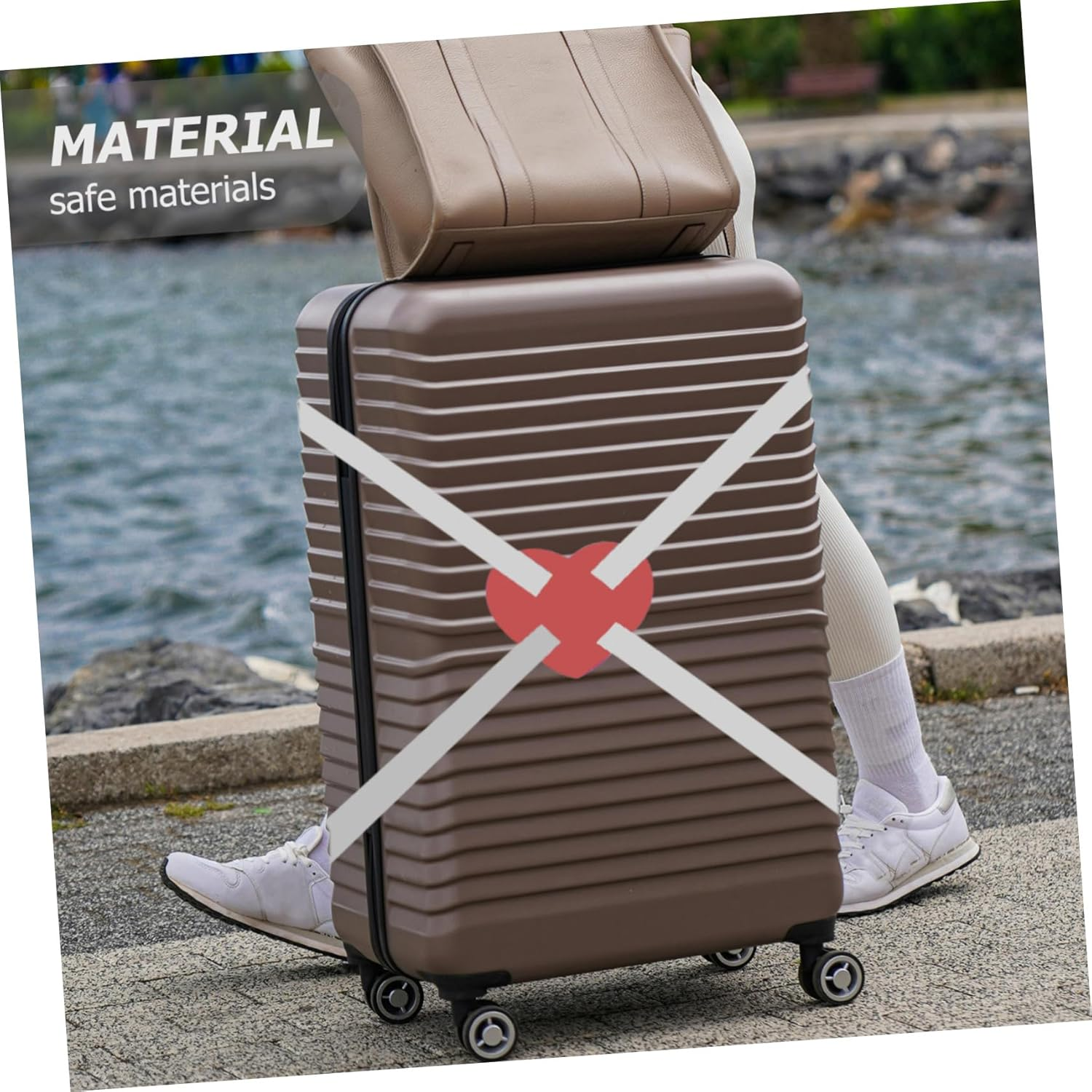GAROZATION Luggage Straps for Suitcases Travel Belt Elastic Bungee Suitcase Straps Bag
