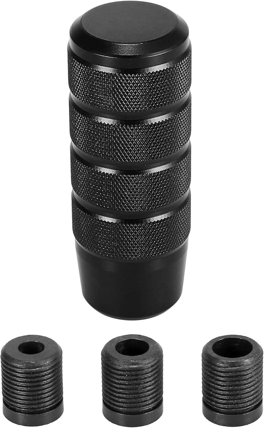 X AUTOHAUX Metal Universal 9.5Cm Shift Knob Gear Shift Manual Transmission Stick Shift Knob Set for Car Black