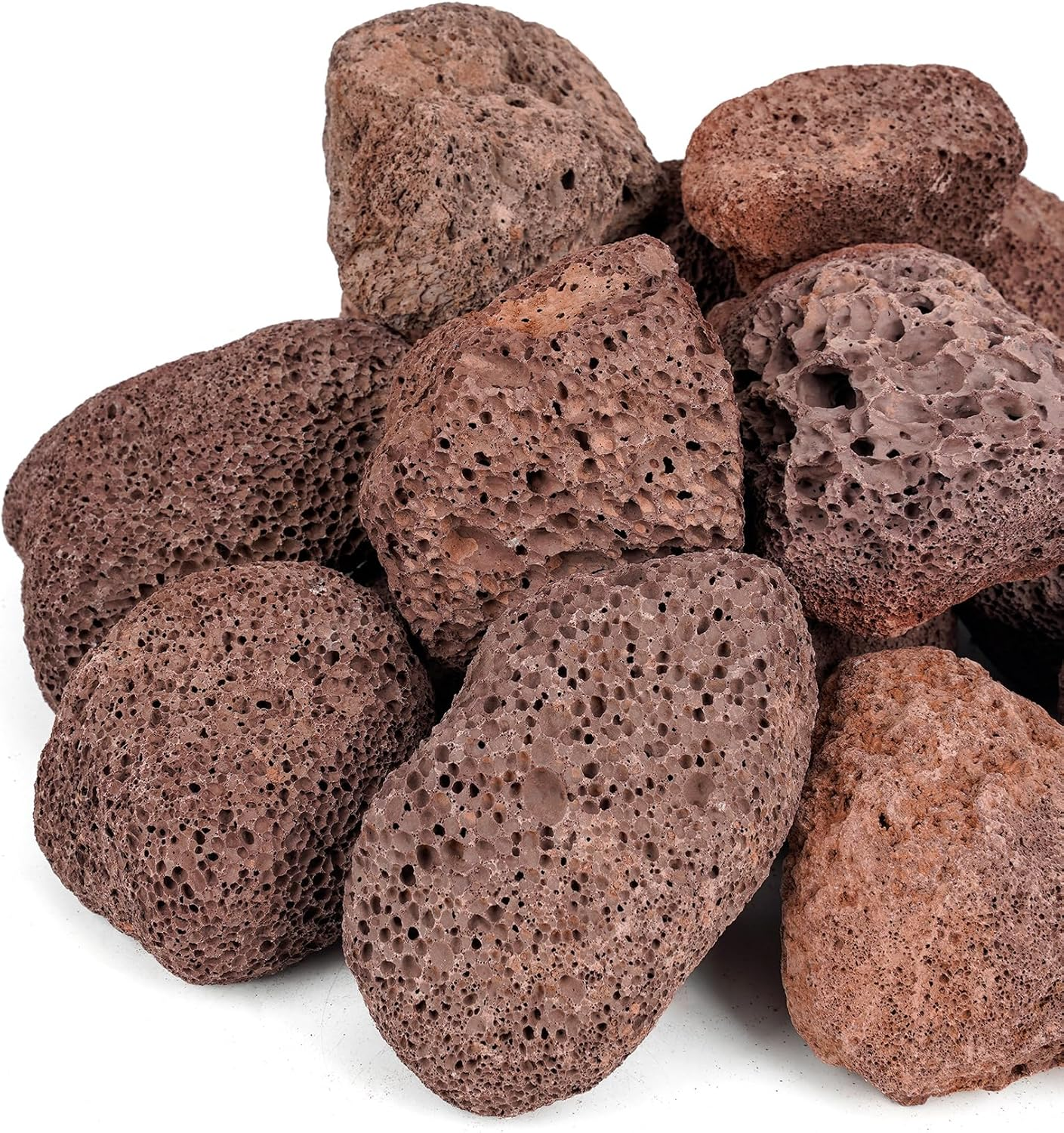 Mr. Fireglass Lava Rock Granules, 2.75"-5" Large Volcanic Lava Rock for for Fire Pits, Fire Bowls, Fire Table and Gas Log Sets, Decorative Landscaping, Indoor & Outdoor Fireplaces - 10 Pounds, Black