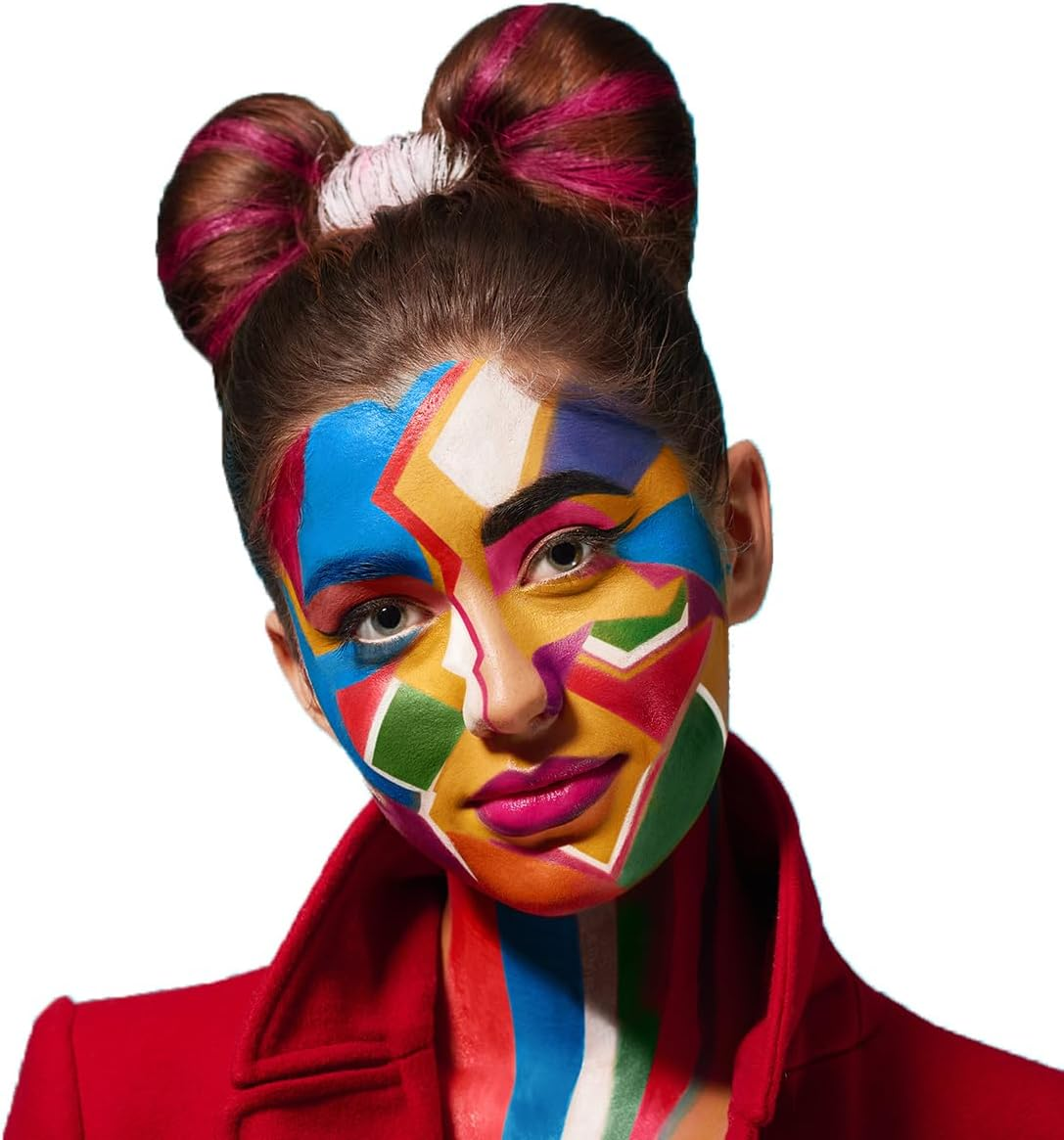 Bowitzki 60Ml Face and Body Paint 2Oz Cream Makeup 60Ml Water Based Face Painting Special Effects for Adults Children Kids Halloween Christmas Party Stage Cosplay (Blue) image number 6