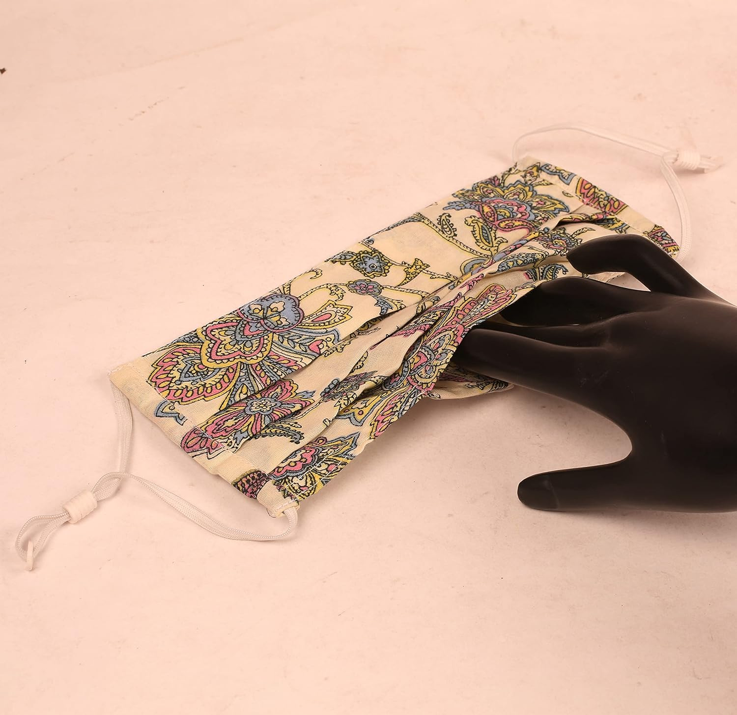 Touchstone Floral Fabric Adjustable Filter Pocket Nose Bridge Double Layer Anti-Pollution Smog Smoke Cold Cough Protective Cotton Face Mask Reusable Washable for Men, Women.