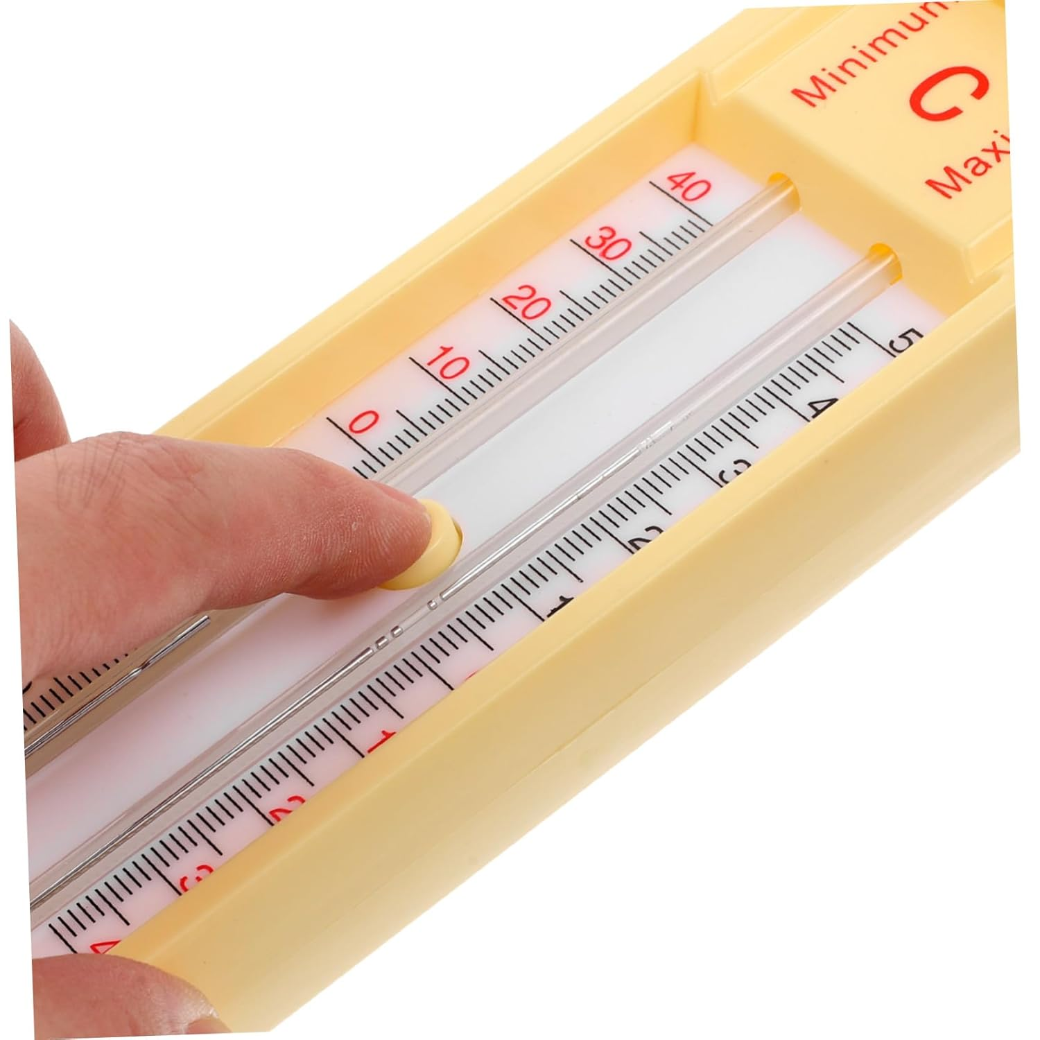 Maximum and Minimum Indoor Thermometer Celsius and Fahrenheit, Digital Temperature Monitor for Greenhouse and Indoor Use, Glass Wall-Mounted Hygrometer for Garden and Farming image number 1