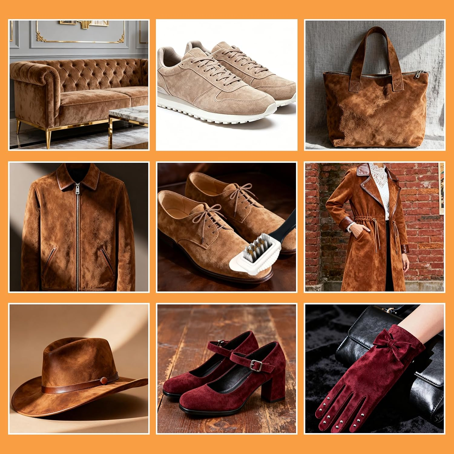 4-Sided Suede Cleaner Brush with Eraser - Suede Brush Kit for Shoes, Boots, Jackets & Furniture - Premium Suede Shoe Cleaner Tool image number 1