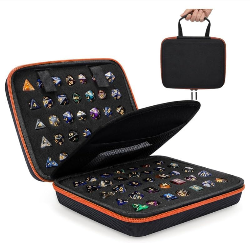 ZIENVE DND Dice Case with Removable Slotted Tray, Dice Storage Case for Dungeons and Dragons RPG MTG Table Games image number 3