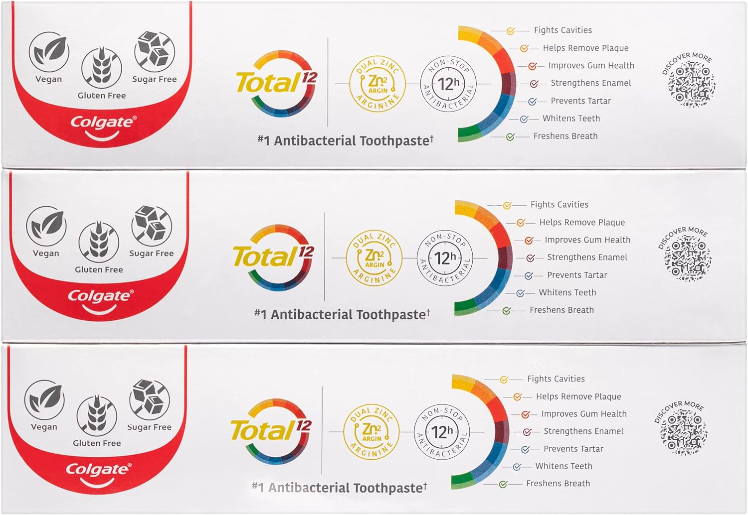 COLGATE Total Original Toothpaste Value Pack 3 X 200G, Whole Mouth Health, Multi Benefit image number 3