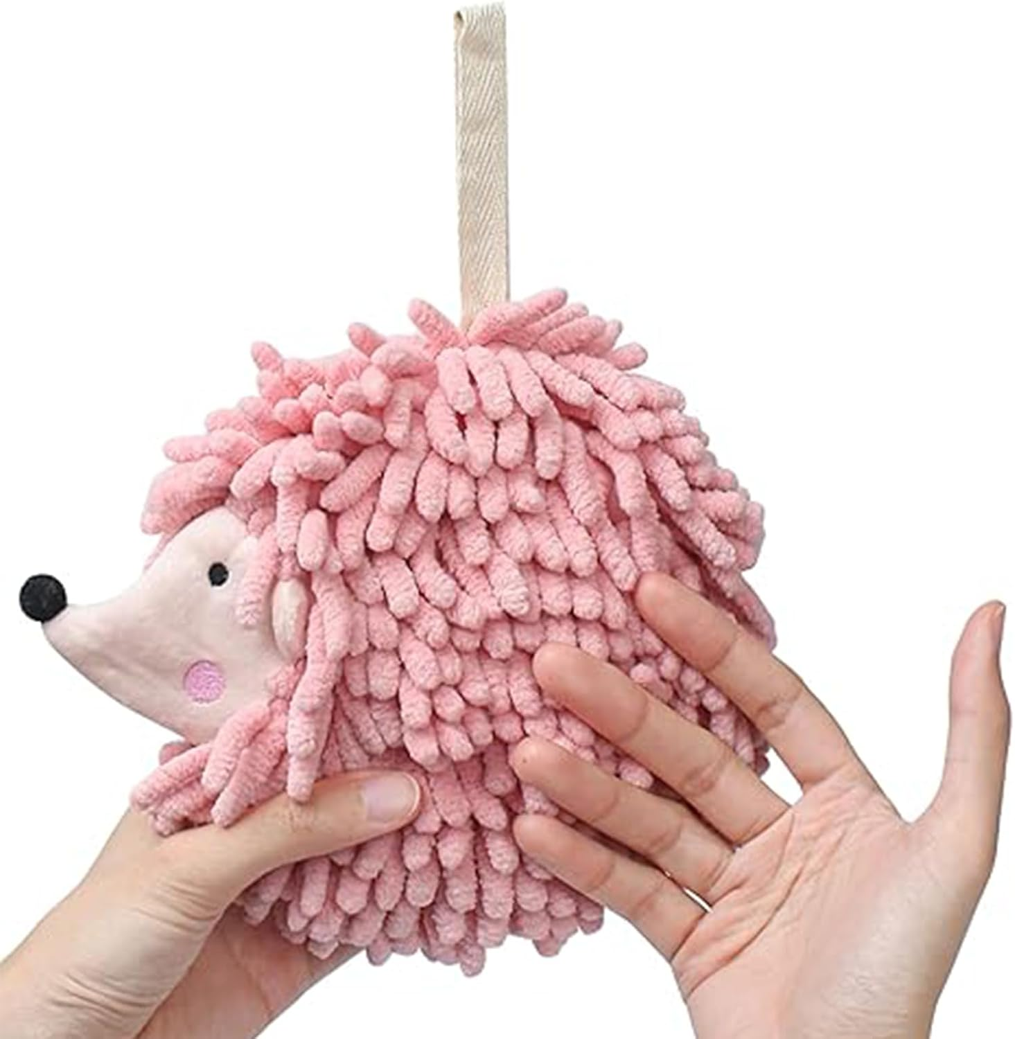 Ksngtixe 1 Pcs Hedgehog Chenille Hand Towels Set - Super Soft Absorbent Bathroom & Kitchen Towels with Hanging Loop, Cute Decorative Washcloths for Home image number 4