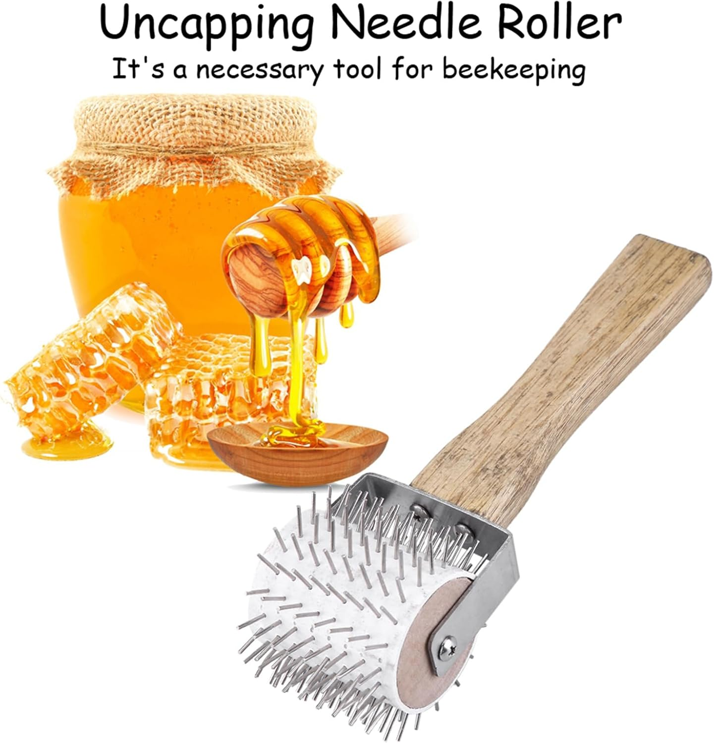 Uncapping Needle Roller, Beekeeping Honey Extractor, Plastic Comb Honey Frames, Suitable for Providing Efficient Honey Extraction image number 6