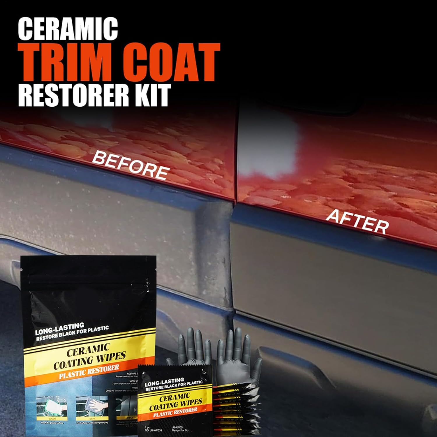 Car Interior Wipes - Vehicle Renovation Cleaner | Mild Car Cleaning Wipes for Dashboard Detailing Interior Restoration Automotive Travel Leather image number 1