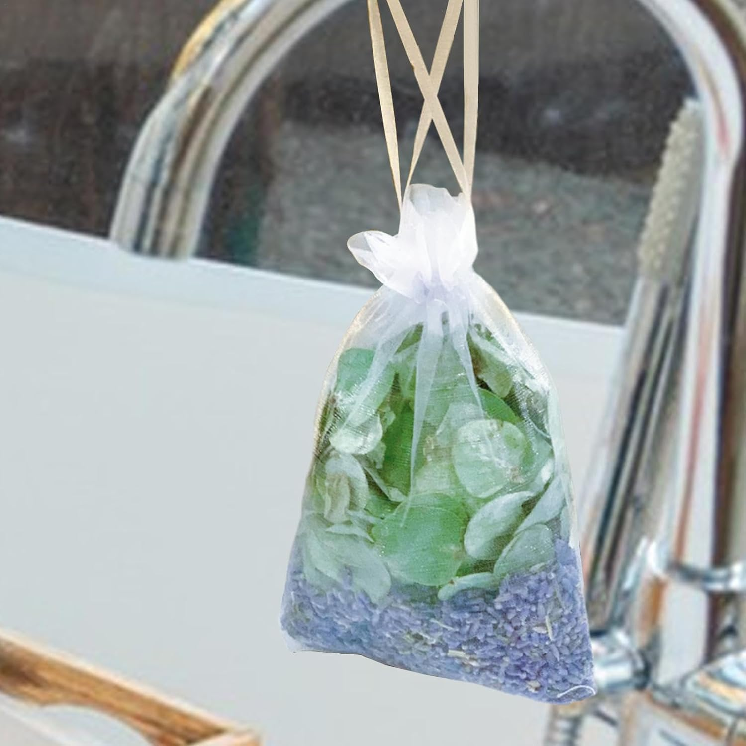 Scented Sachet Bags, Closet Scented Sachets | Eucalyptus Leaves, Lavender Sachets - Freshening Sachet Bags, Artificial Flowers Home Fragrance Bags for Relaxing image number 6