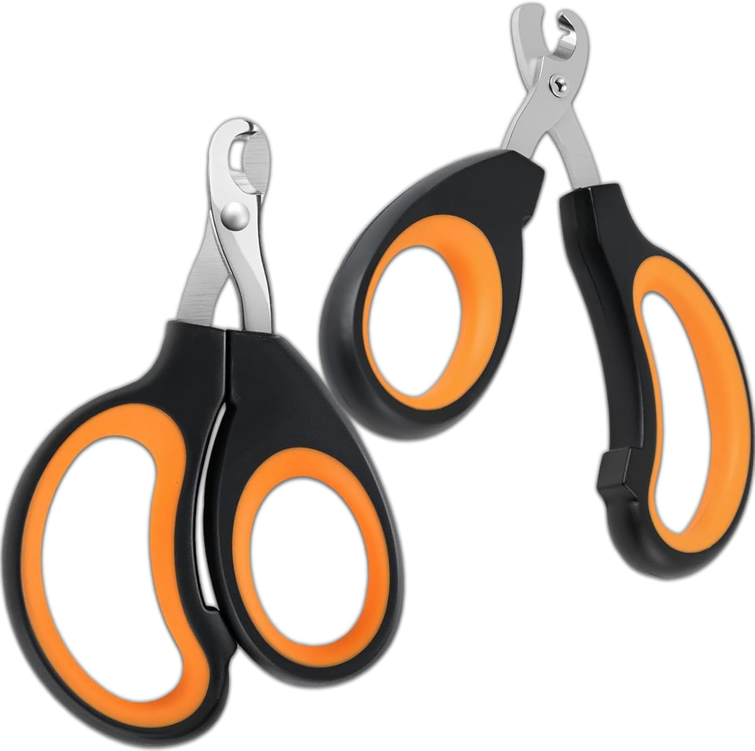 Cat Nail Clippers, 2 Pack Black Orange Pet Nail Clippers, Safe Cat Claw Clippers for Small Pets, Essential Grooming Tool for Cats and Kittens, Multi-Pet Household Use image number 3