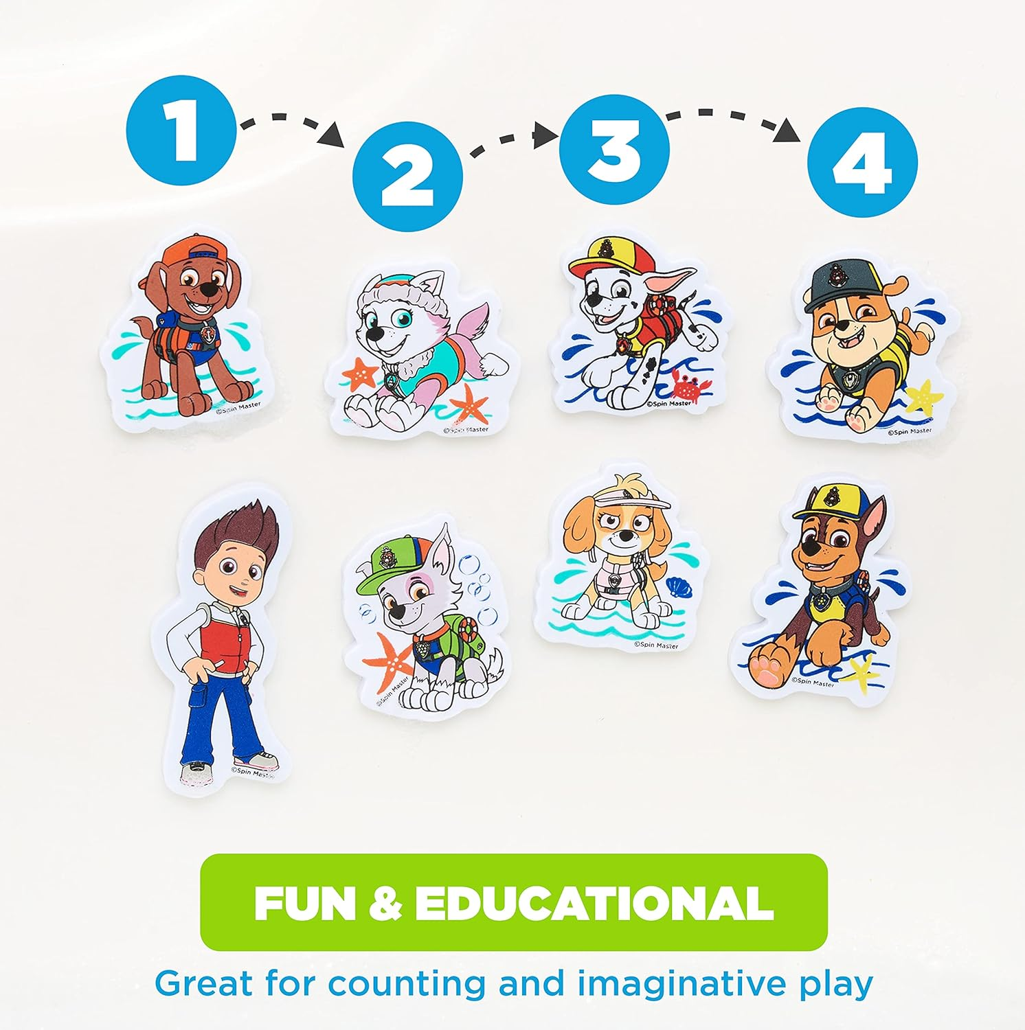 PAW Patrol Bath Foam Clings, 8 Pc - Kids Bath Activity, Bath Toys image number 3