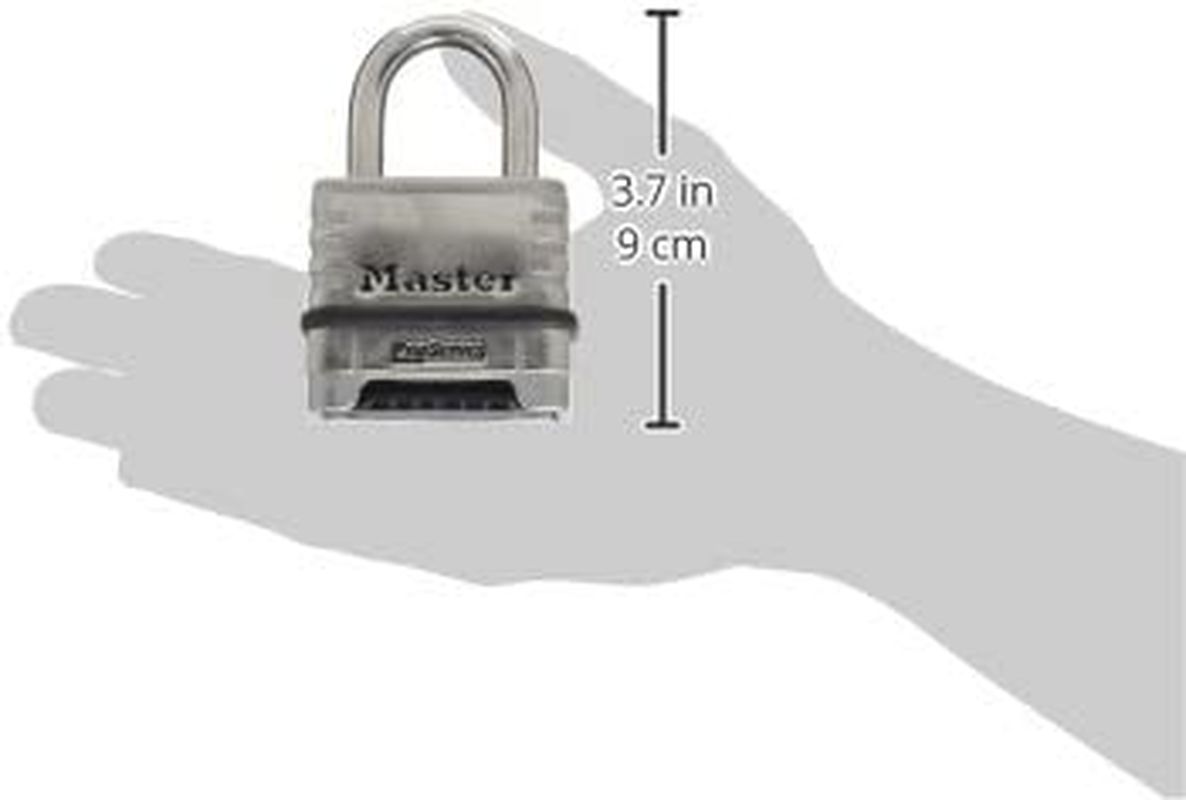 Master Lock Stainless Steel Combination Padlock, 57 Mm Size, Silver, 5/16 Inch (1174D) image number 5