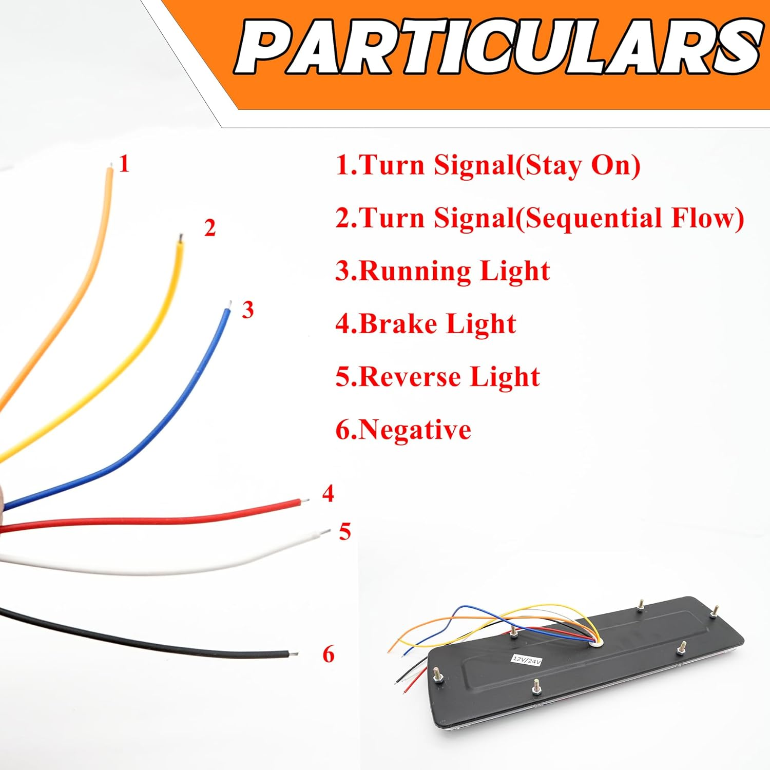 11.4 Inch Trailer Tail Light Bar, 62 LED Super Bright Stop Tail Turn Reverse Lights, IP67 Waterproof, 12V for Truck Trailer RV Camper Pickup Boat UTV Van image number 2