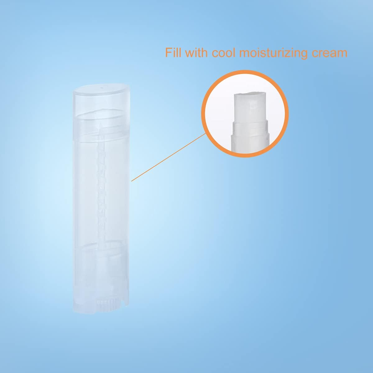 Ewandastore 5Ml Oval Lip Balm Tubes,100Pcs Plastic Clear Empty Oval Oval Deodorant Containers Lip Gloss Container Holder with Caps image number 5