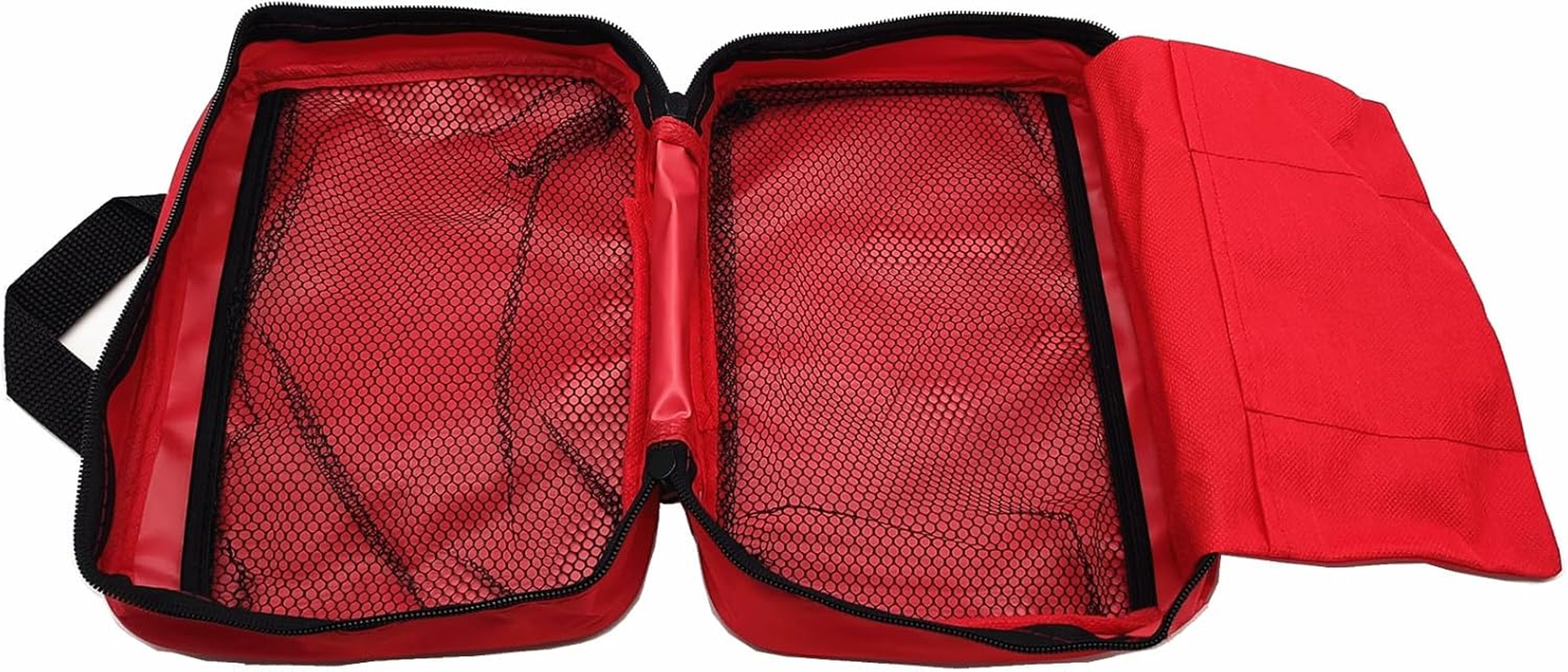 Red First Aid Bag Empty Medical Bags Travel Rescue Pouch First Responder Storage Compact Survival Medicine Bag for Car Home Office Kitchen Sports Outdoors Field Trips (Red) image number 3