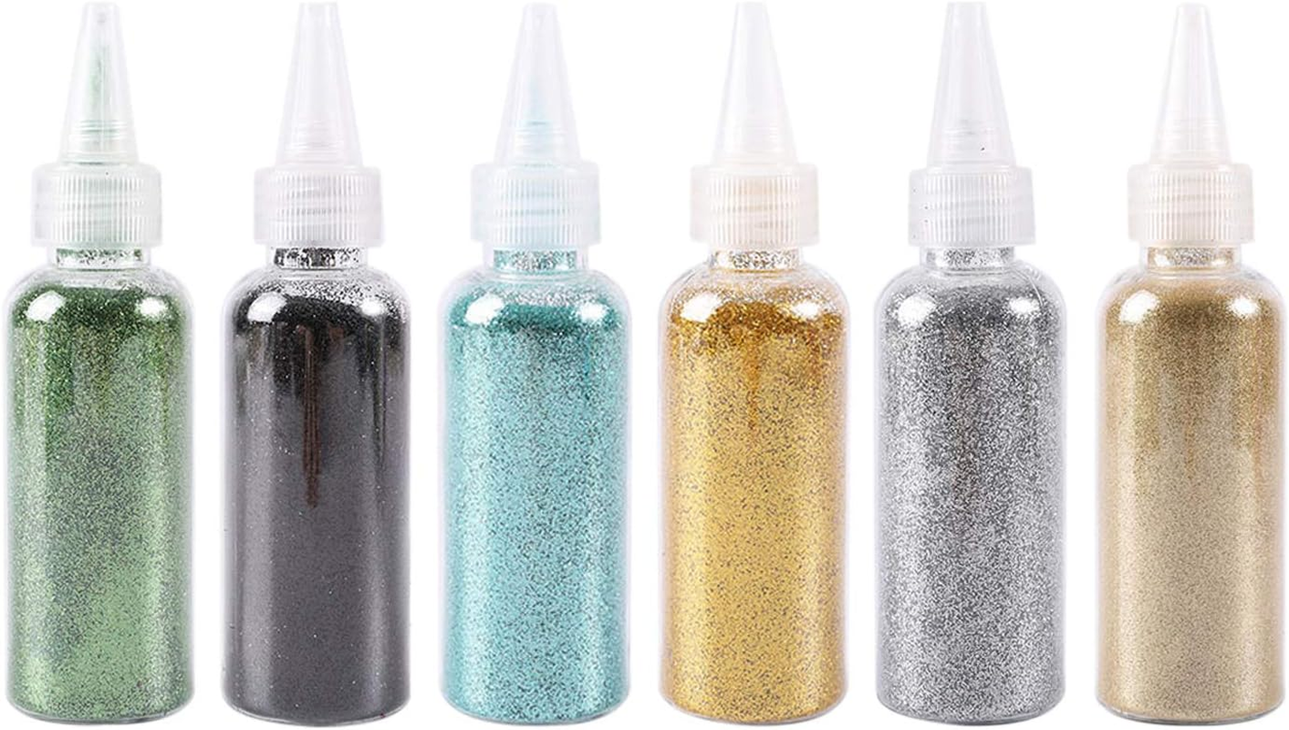 6 Pcs Nail Art Accessories Glitter Bright Fine Powder Sequins Nails Decoration Decals Sparkling Sticker image number 3
