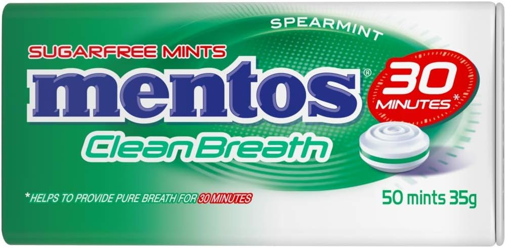 Mentos Clean Breath Mints,12 Tins, 12 X 35 Grams, Spearmint image number 4