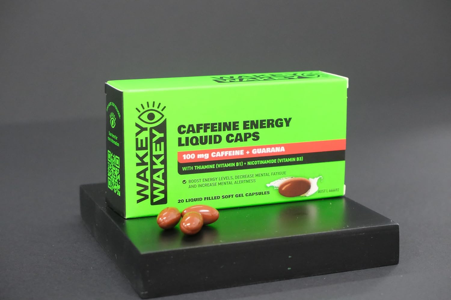 Wakey Wakey Caffeine Energy Liquid Caps 20PK