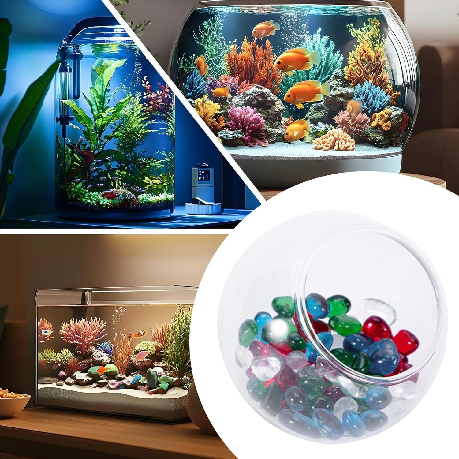 Betta Fish Cave, Aquarium Shrimp Resting Shelter, Decorative Breeding, 6X6Cm for Tank, Black Color, Ideal Hermit Crabs, Aquatic Reptiles Small Aquatic Creatures image number 6