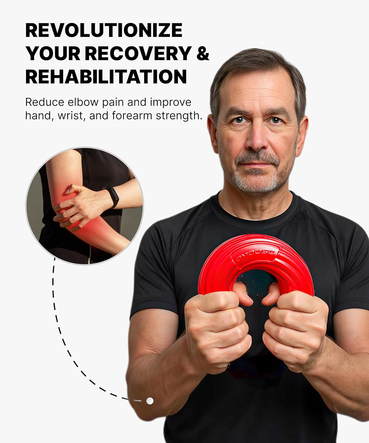 Dmoose Resistance Bar for Physical Therapy, Flexbar for Tennis Elbow, Wrist Strengthener to Improve Hand Grip for Golfers, Rehab, Tendonitis Pain, Injury Recovery Massager, Rehabilitation Equipment - Blue image number 4