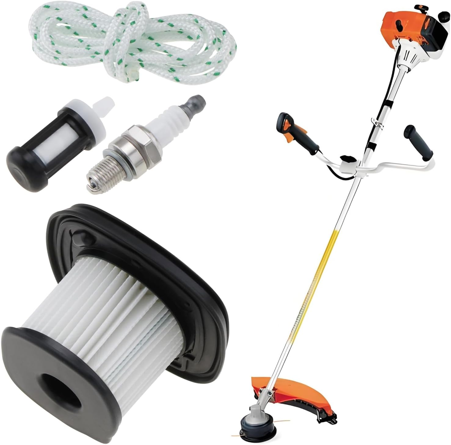 OTOTEC 4Pcs Service Kit Include Air Filter Fuel Filter Spark Plug Pull Cord Compatible with Stihl SH86 SH86C BG86CE BG86Z BG86CEZ Leaf Blower image number 3