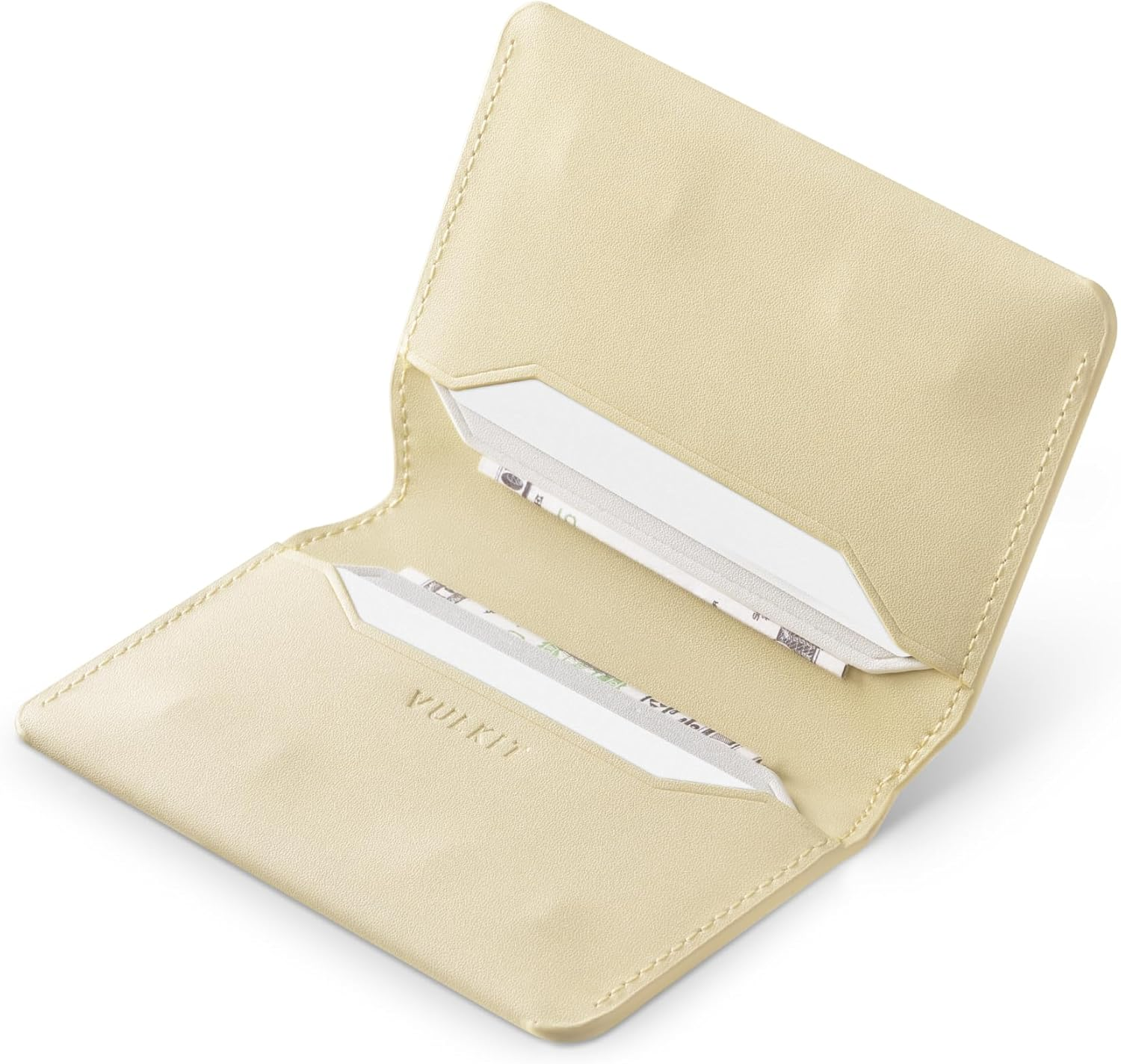 VULKIT Slim Minimalist Card Holder RFID Blocking Leather Credit Card Holder Front Pocket Wallet Magnetic Closure