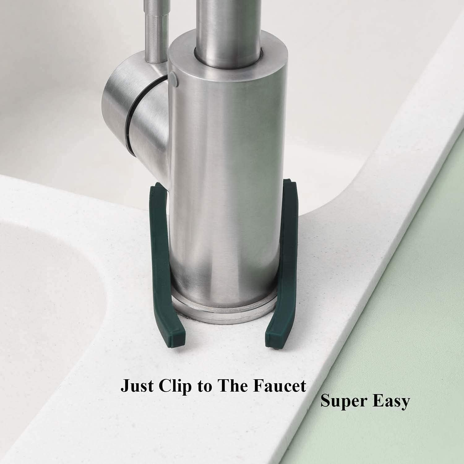 Achoulei Sink Caddy Sink Sponge Holder - Faucet Rack Shower Tray - Kitchen and Bathroom Metal Organizer Hanging Fix around Faucet image number 1