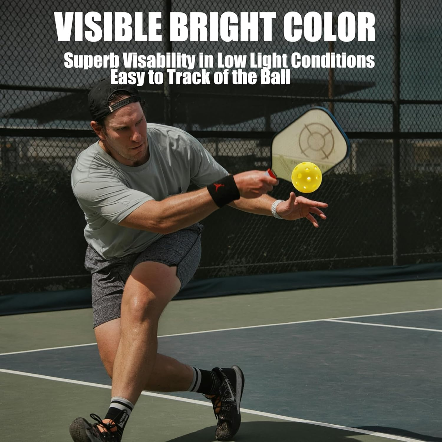 6 Pack Pickle Ball with 40 Holes, Pickleballs High Durability, Outdoor Pickleball Balls, Colorful Pickle Balls with Superb Visibility, Consistent Bounce and Stable Flight