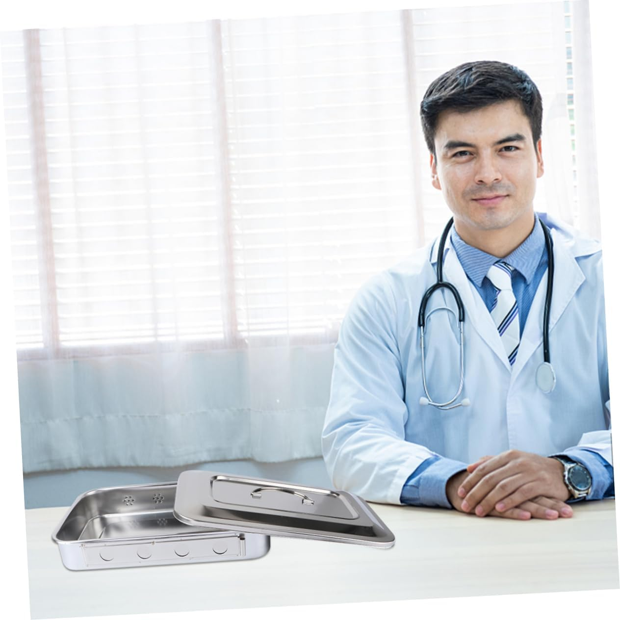 MAGICLULU Stainless Steel Disinfection Box Tray Easy to Clean Safe Convenient for Instruments Storage and Disinfection image number 6