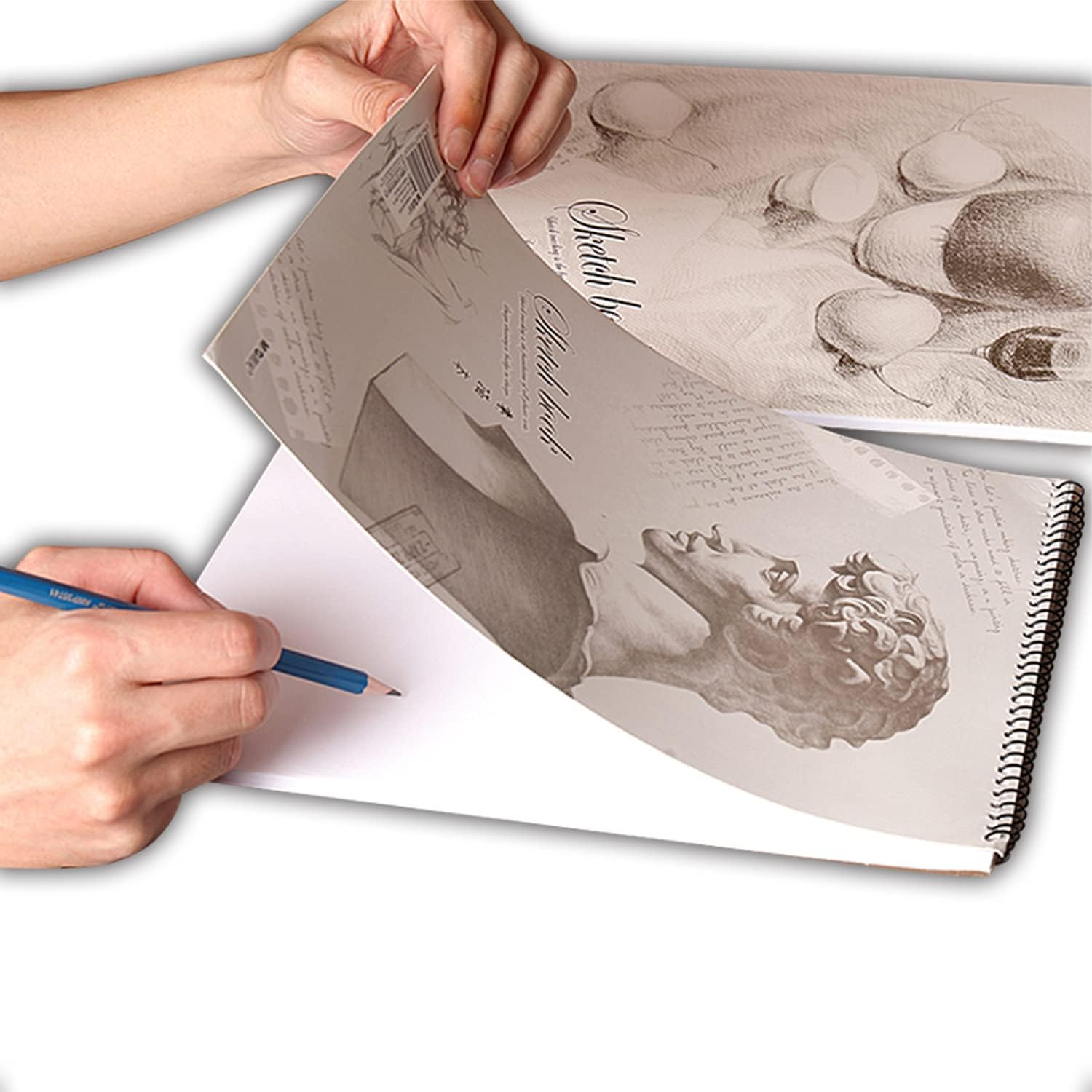 JR Joyreap Sketch Pad 40 Sheets Artist Drawing Painting Art Paper with Thick Baseboard (Large 41.8X28.7Cm)