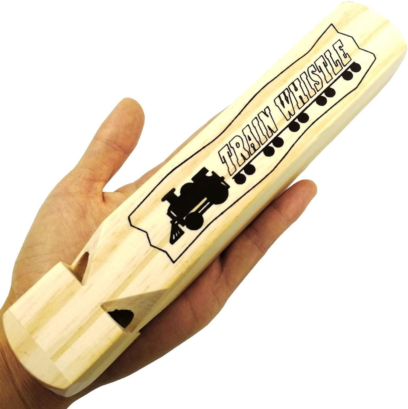 Solid Wood Train Whistle 4 Tone, Role Play Lover Wooden Whistle Thomas for Educational Party Favorstoy Gift Prop Contest or Carnival Prize