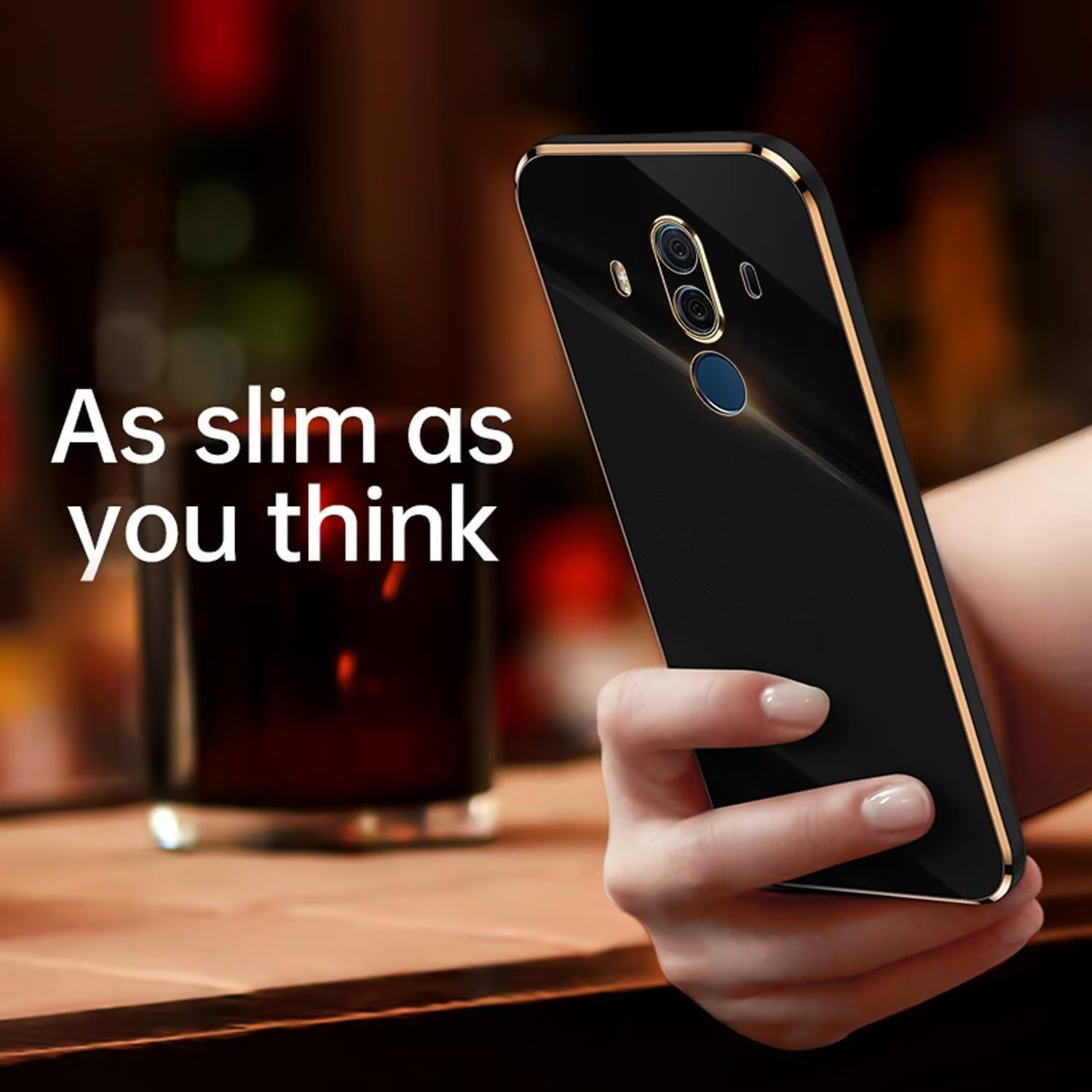 POUHYE Mobile Phone Case for Huawei Mate 10 Pro, Original, Girls' Galvanised Camera Protection, Soft TPU Silicone Protective Case, Ultra Thin Case, Shockproof Case for Huawei Mate 10 Pro, White - Green image number 4