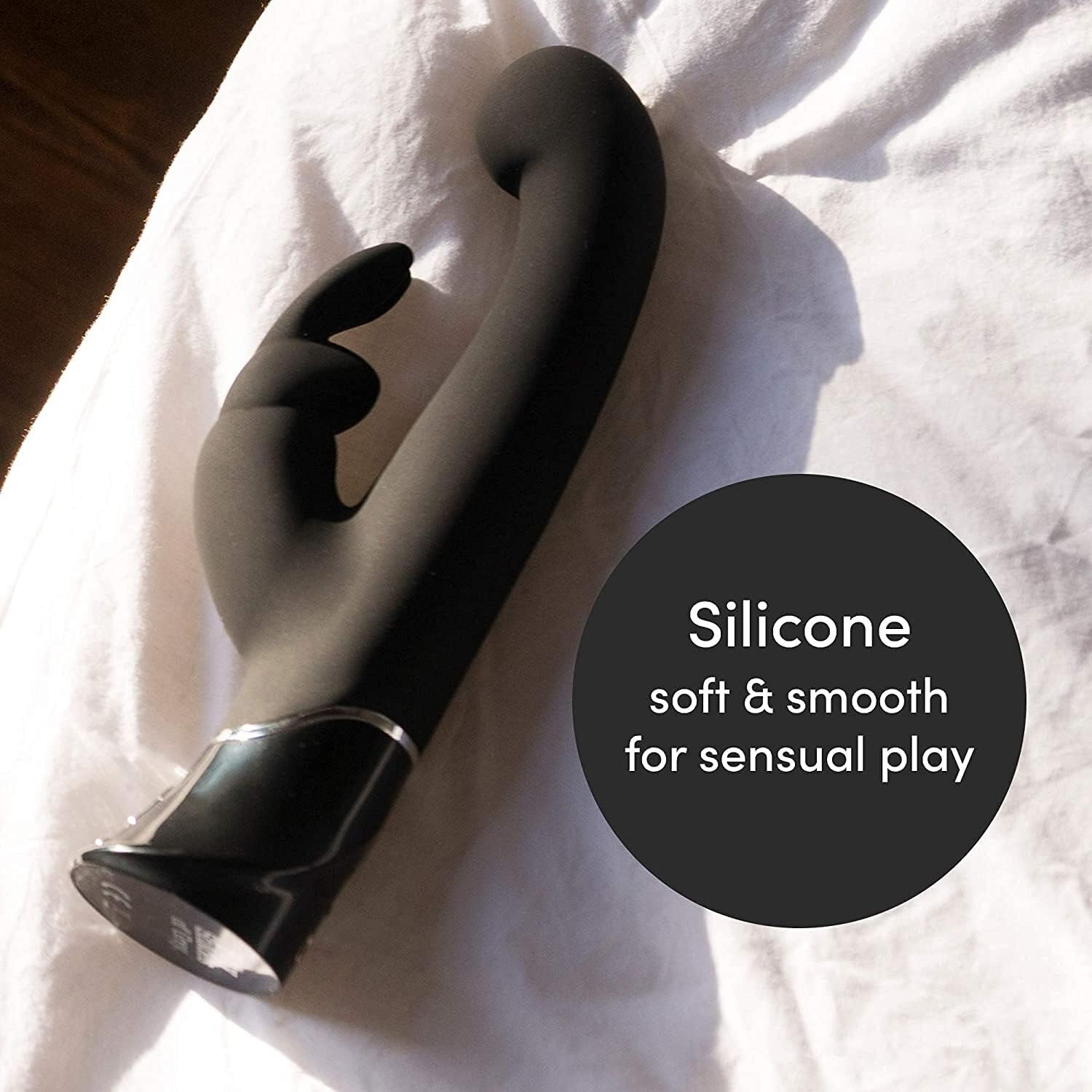 Fifty Shades of Grey Greedy Girl Rabbit Vibrator - 5.5 Inch Silicone G Spot Vibrator Gifts for Women - Dual Stimulation Adult Sex Toy - Rechargeable & Waterproof - Black image number 5