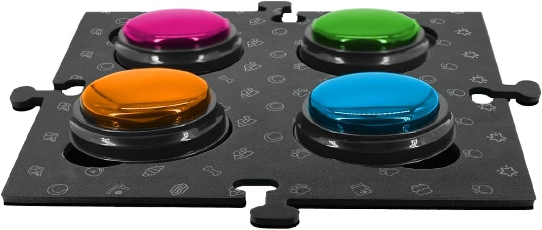 LASER Tech4Pets Black Talking Button Mat 2-Pack: Organize & Protect Your Buttons for Effective Pet Communication image number 4