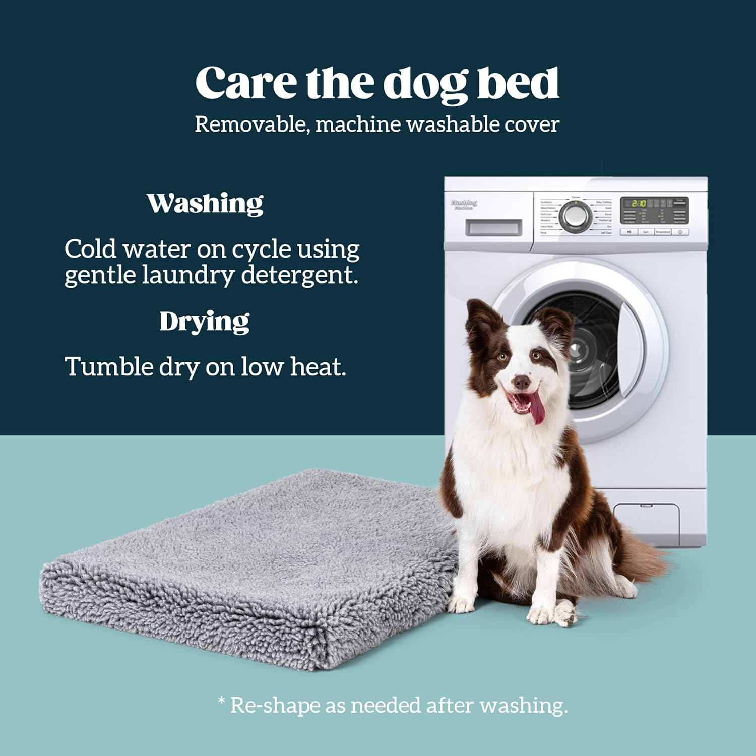 Stoutwool 10Cm Chew Proof Dog Bed - Orthopedic Chew Resistant Dog Crate Pad - Fluffy Kennel Mat for Aggressive Chewers - Ideal for Large Breeds & Fits L 92Cm Crate - 89X59X10Cm, Charcoal image number 6