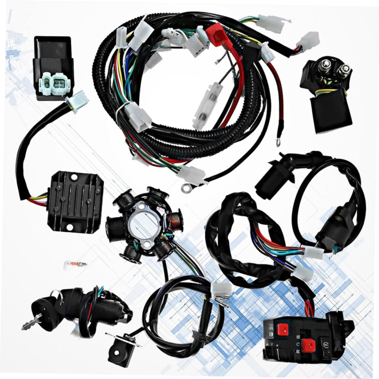 ERINGOGO 125Cc-150Cc Atv Ignition Coil Replacement Complete Wiring Harness Coil Atv Accessory Made for Random Color image number 4