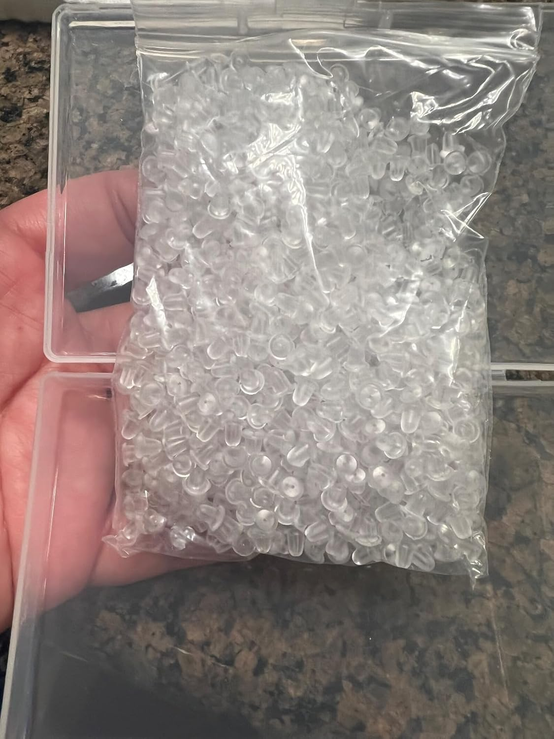 Mumoo Bear Silicone Earring Backs Earring Backings 1200 Pcs Soft Clear Ear Safety Back Pads Backstops Clutch Stopper Replacement for Fish Hook Earring Studs Hoops, Diameter 4Mm image number 1